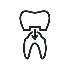 Icon for dental crown services at Sango Hills Dental.